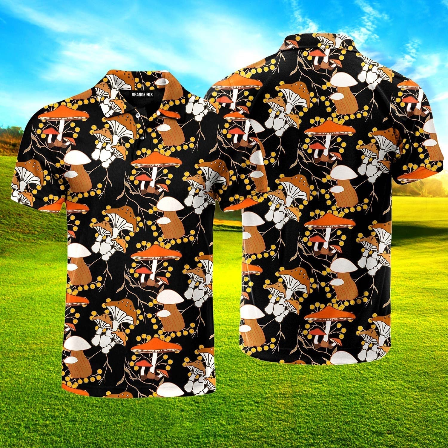 Forage Around And Find Out Mushroom Polo Shirt For Men