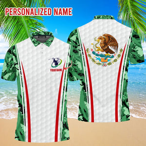 Golf Mexico Custom Name Polo Shirt For Men & Women PN1684