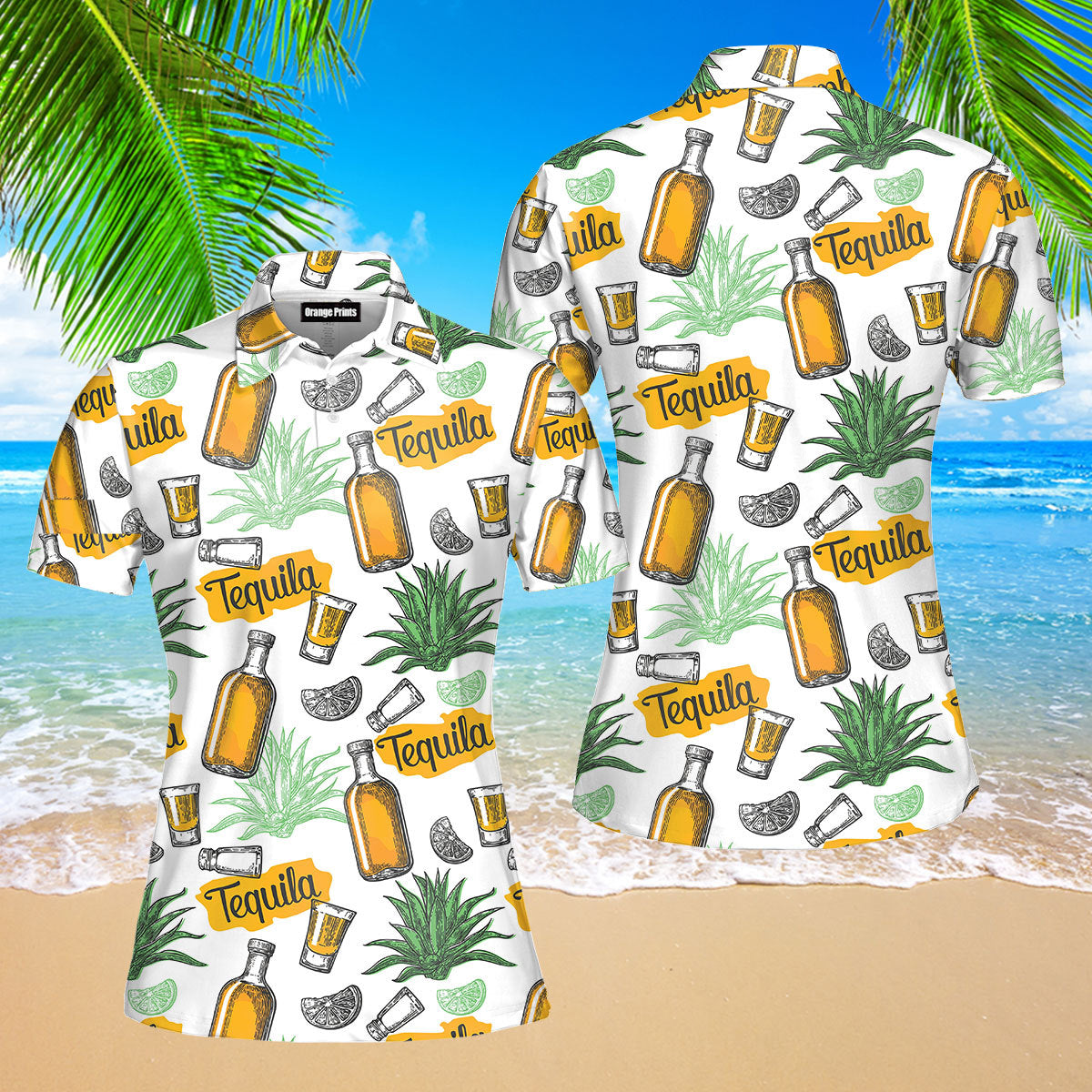 Happy Tequila Cinco De Mayo Polo Shirt For Women