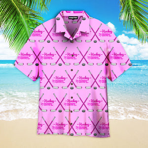 Hockey Girl Hawaiian Shirt For Men & Women