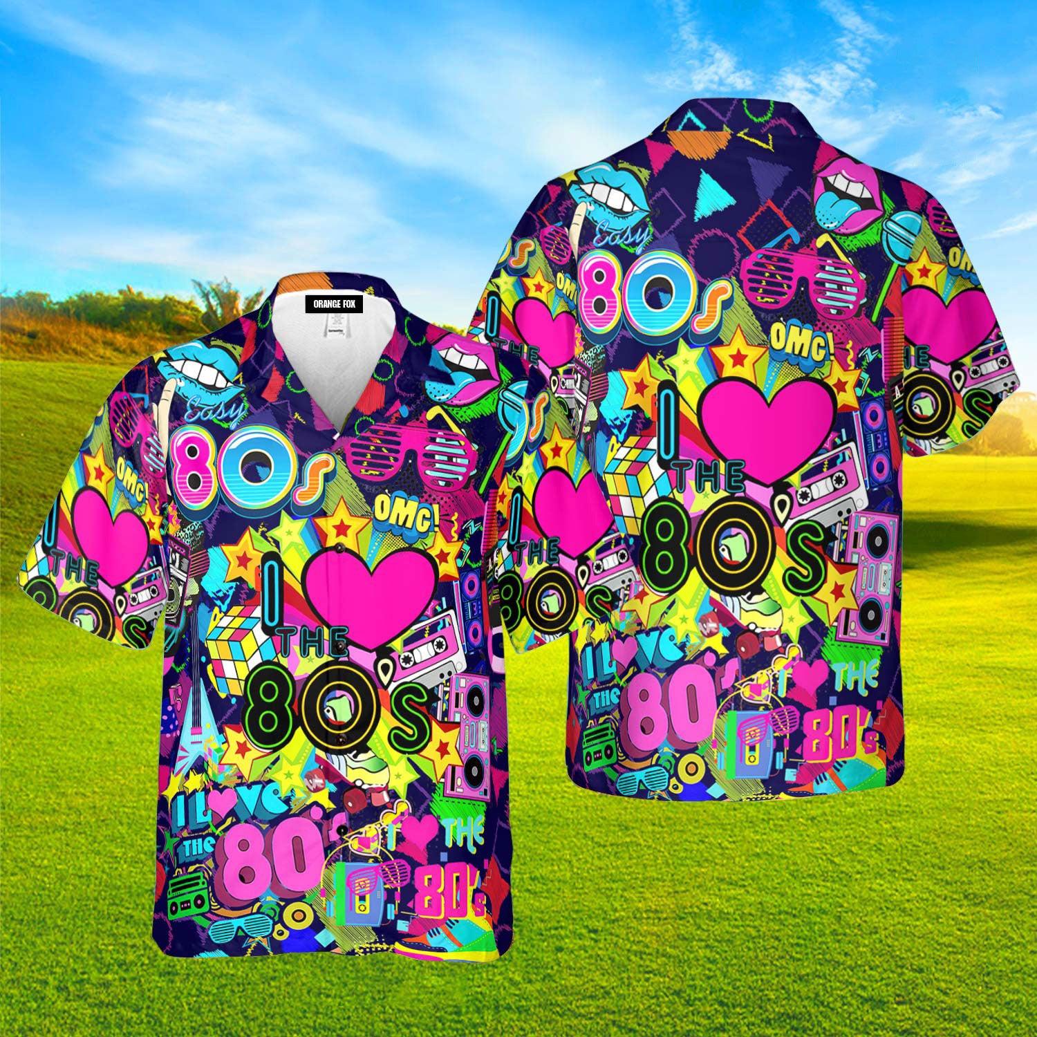 I Love The 80s Music Party Hawaiian Shirt For Men & Women
