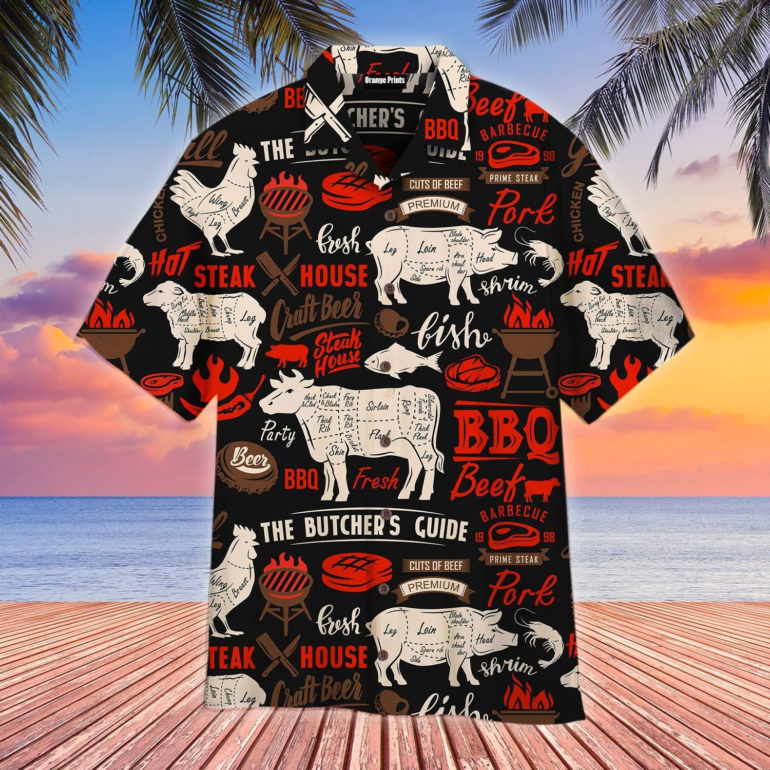 I Love The Smell Of BBQ In The Morning Barbeque Black Aloha Hawaiian Shirt For Men & Women
