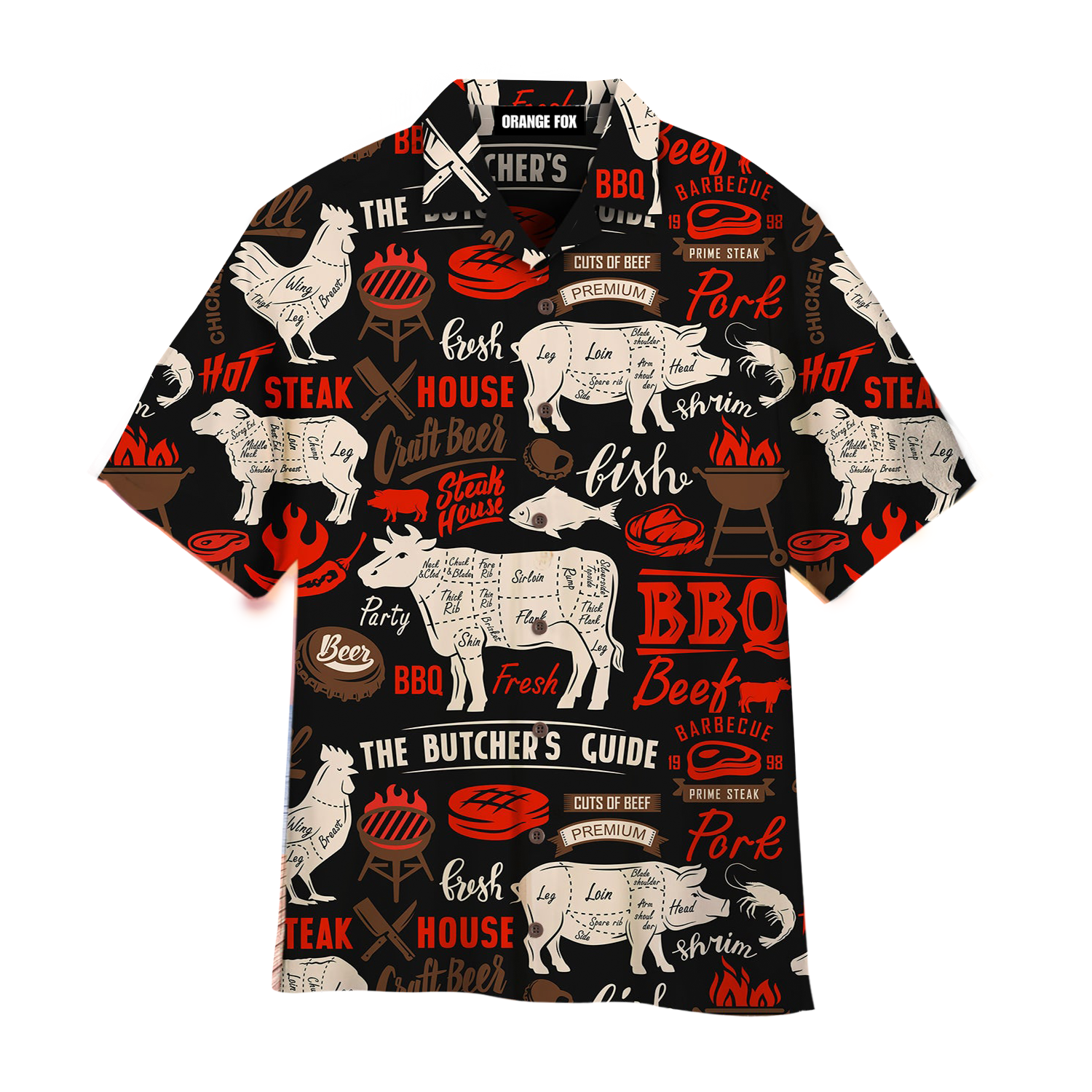 I Love The Smell Of BBQ In The Morning Barbeque Black Aloha Hawaiian Shirt For Men & Women