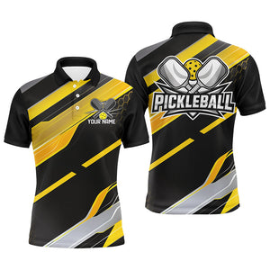 Custom Men'S Pickleball Polo Shirts For Men, Outdoor Pickleball Outfits For Players | Yellow IPHW6929