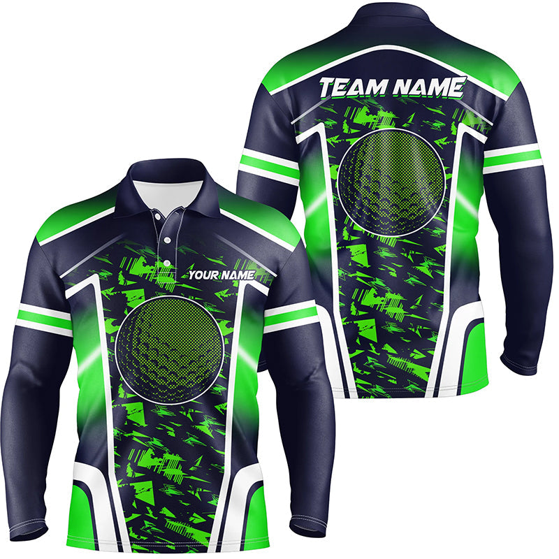 Men's Gradient Green Camo Golf Polo Shirt N8196