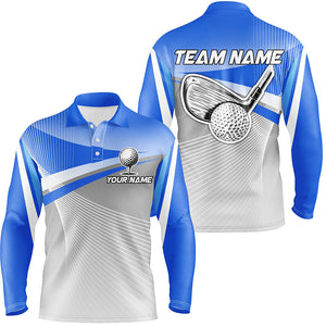 Men's Blue Custom Golf Polo Shirt - Premium Golf Apparel for Men - Unique Golf Gift N7521