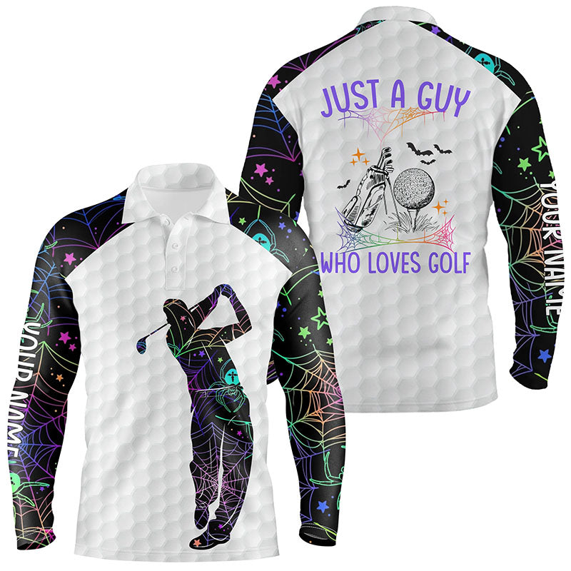 Men's Multicolor Spider Web Golf Polo L0110