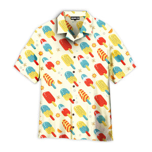 Independence Day 4th Of July Ice Cream Summer Time Pattern Aloha Hawaiian Shirts For Men & Women