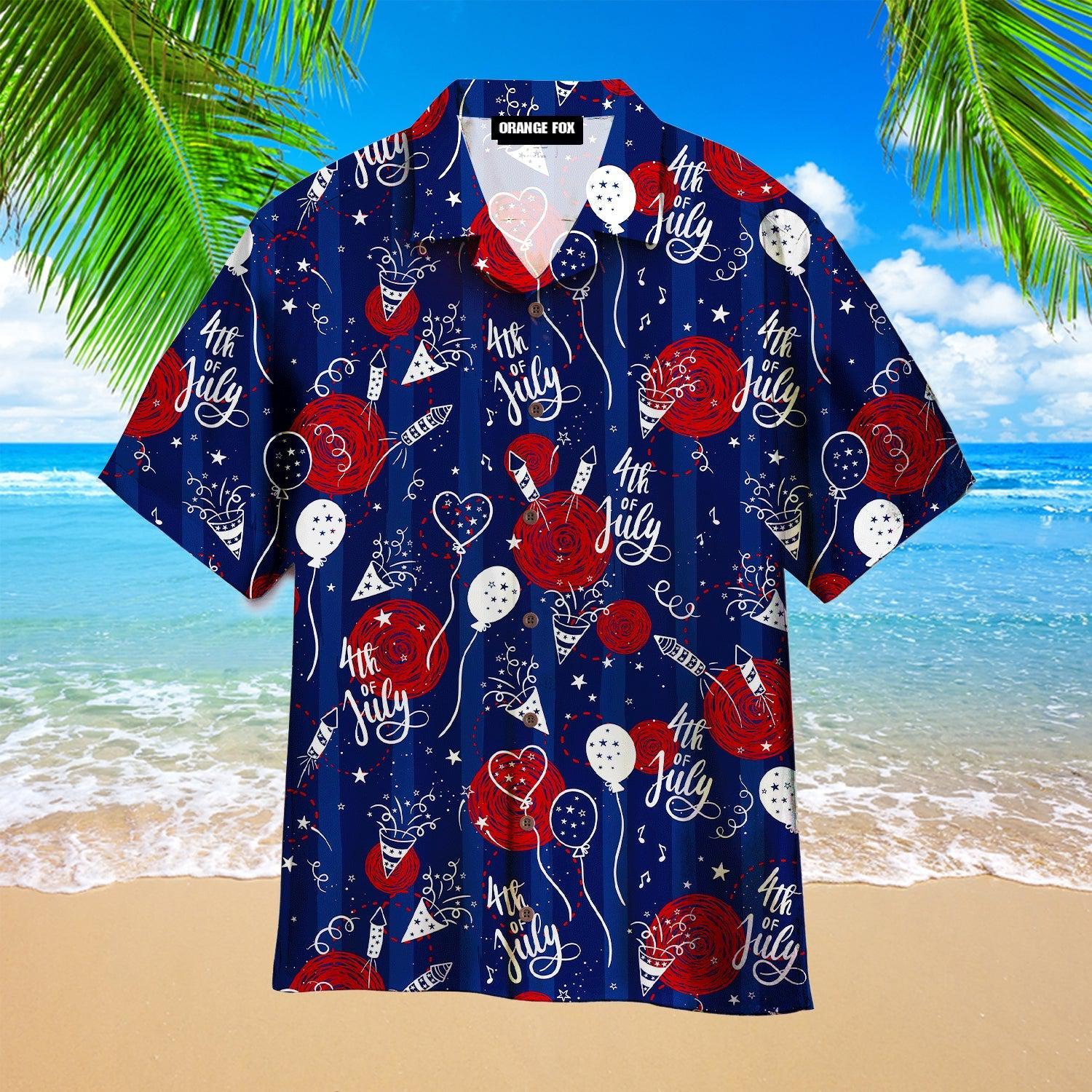 Independence Day 4th Of July Party Seamless Patriotic Hawaiian Shirt For Men & Women