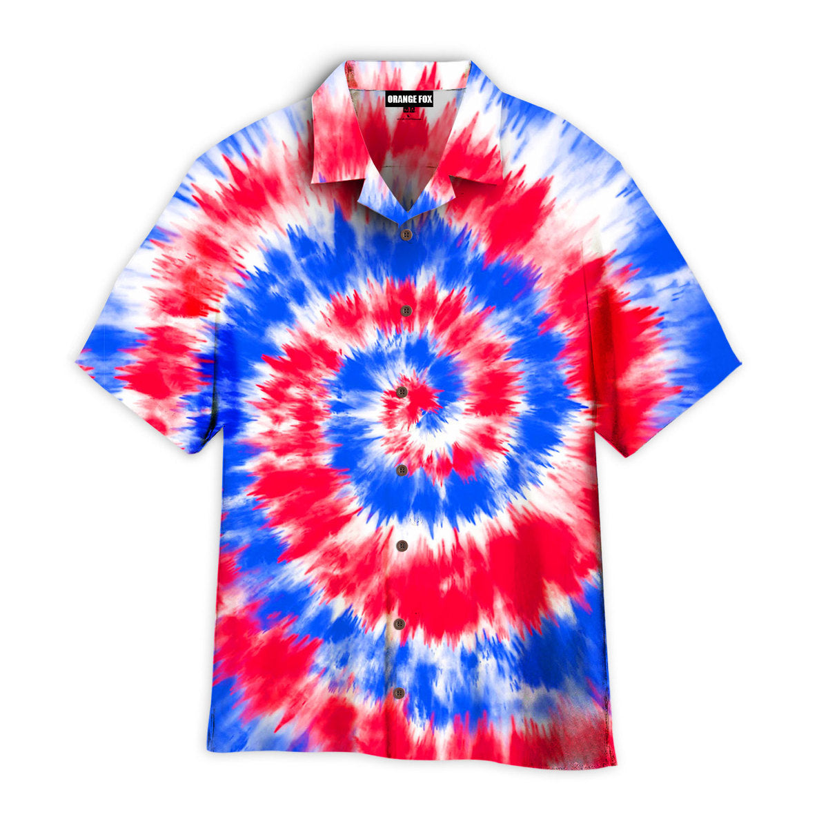 Independence Day 4th Of July Tie Dye American Flag Pattern Aloha Hawaiian Shirts For Men & Women