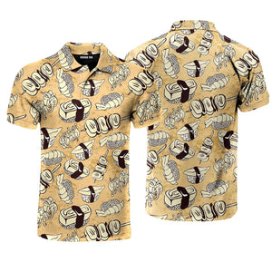 Japanese Food Pattern Polo Shirt For Men