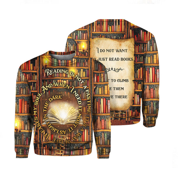 Library Book Crewneck Sweatshirt For Men & Women