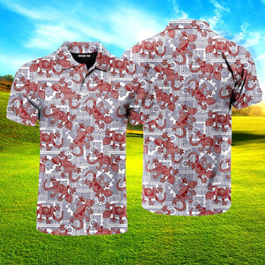 Lizard Silhouette Polo Shirt For Men