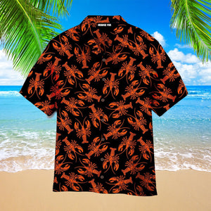 Lobster - Gift For Animal Lovers - Black Hawaiian Shirt For Men & Women