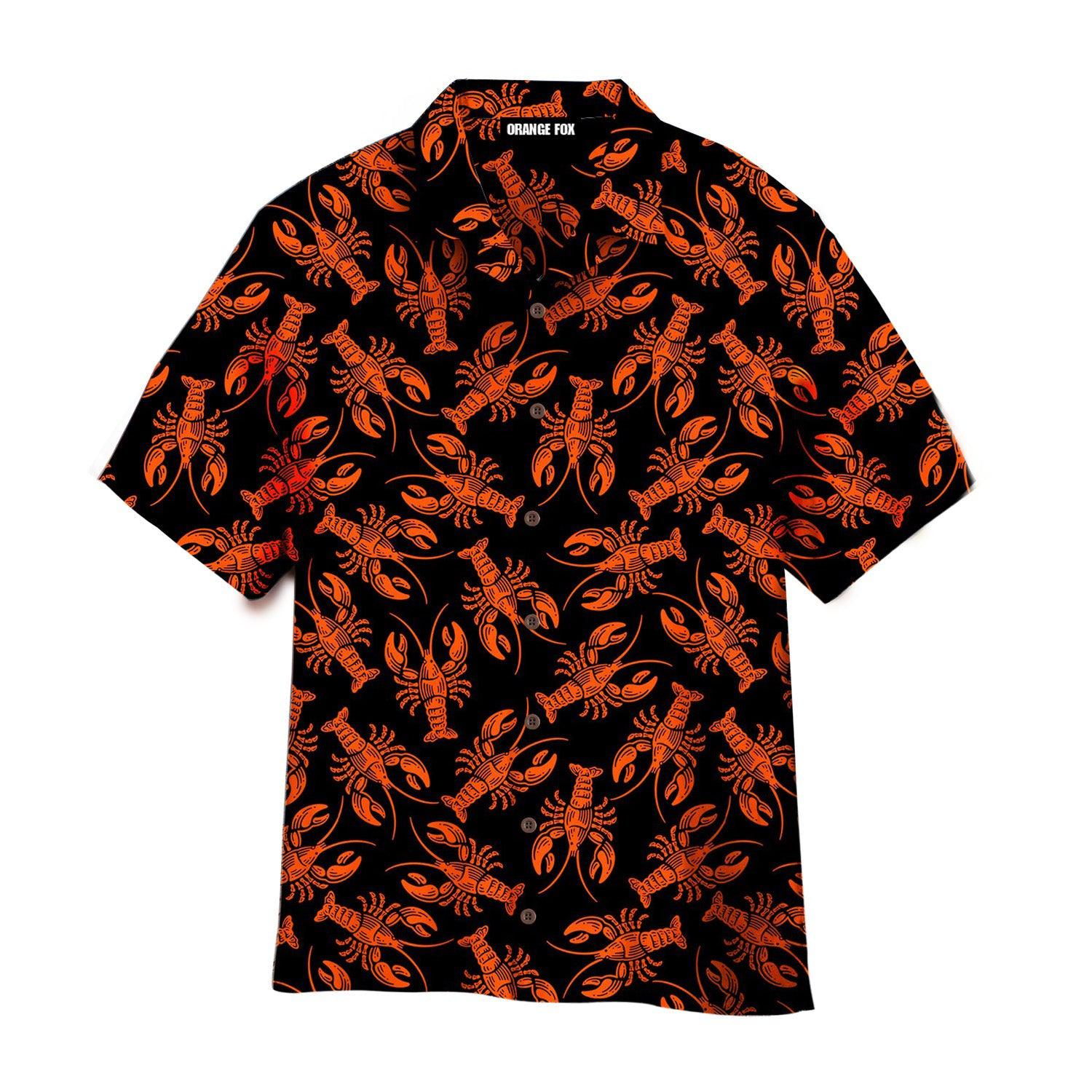 Lobster - Gift For Animal Lovers - Black Hawaiian Shirt For Men & Women