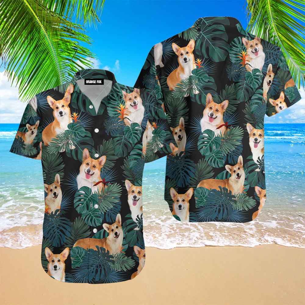 Love Corgi Dog Pet Lover Tropical Hawaiian Shirt For Men & Women