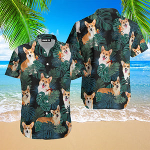 Love Corgi Dog Pet Lover Tropical Hawaiian Shirt For Men & Women