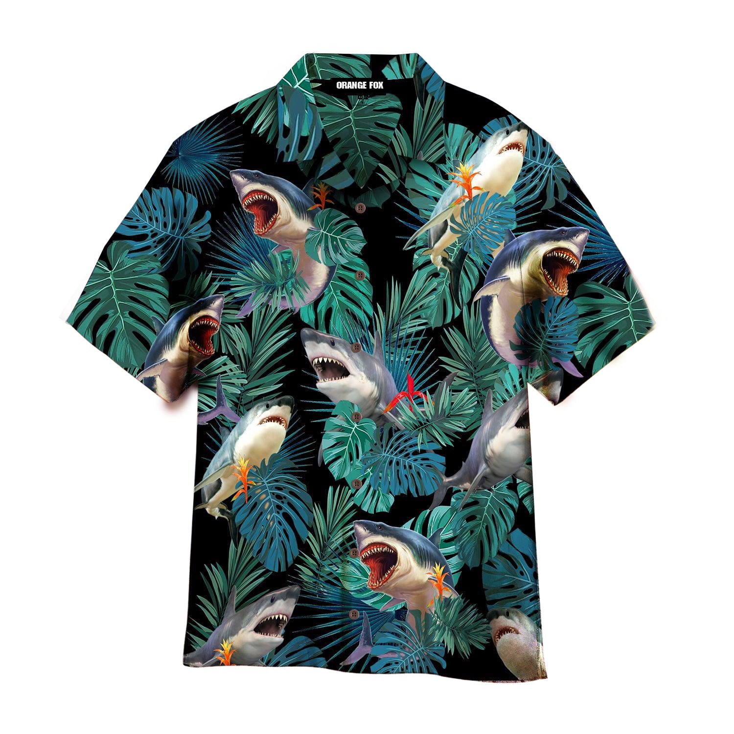 Love Shark Sea Creatures Tropical Hawaiian Shirt For Men & Women