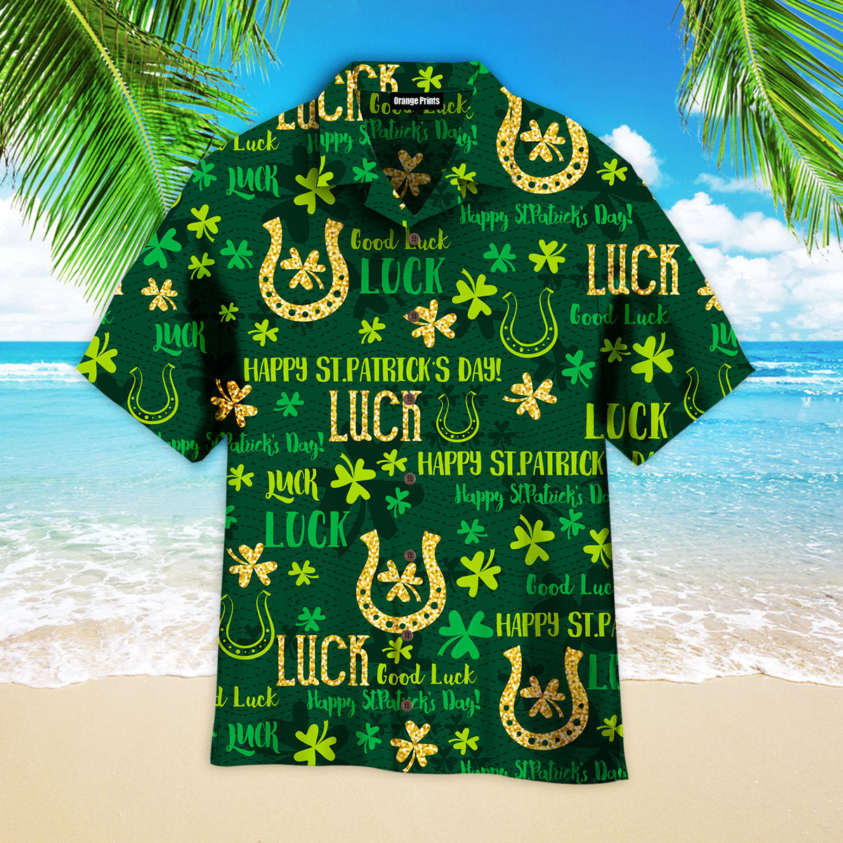 Lucky Charm St Patricks Day Green Hawaiian Shirt For Men & Women