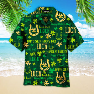 Lucky Charm St Patricks Day Green Hawaiian Shirt For Men & Women