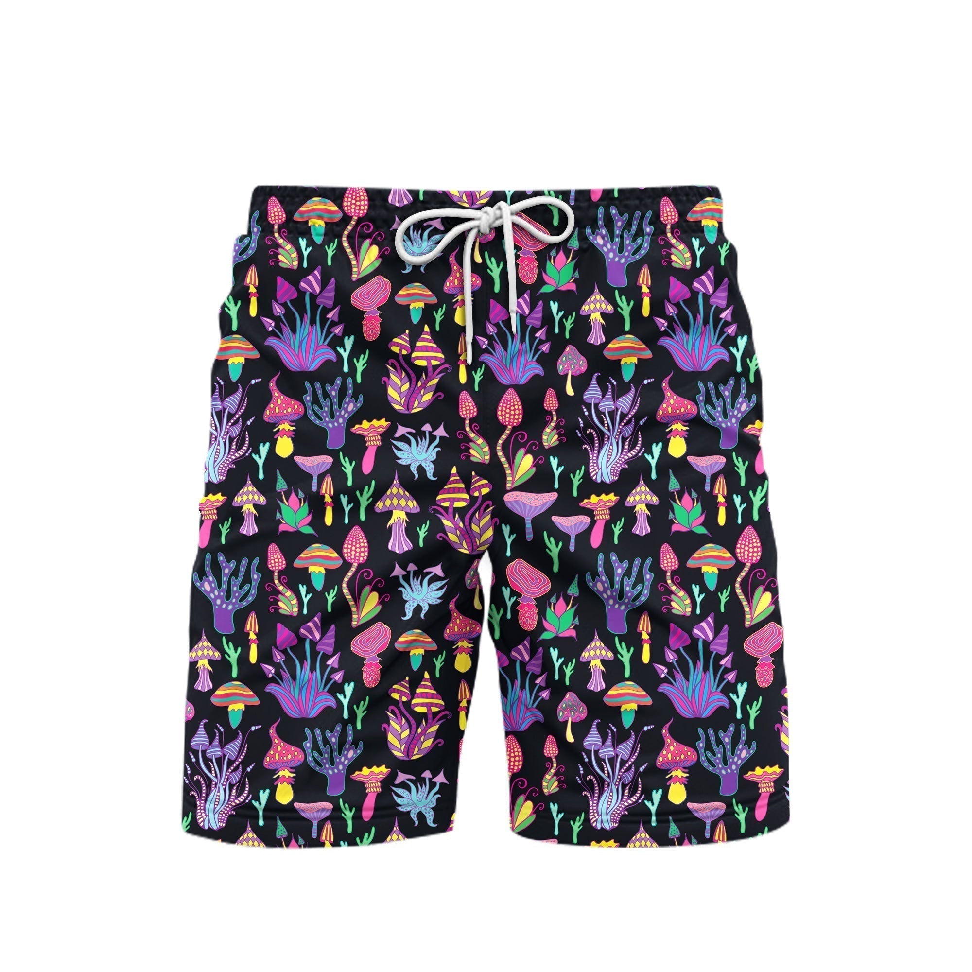 Magic Psychedelic Mushroom Beach Shorts For Men