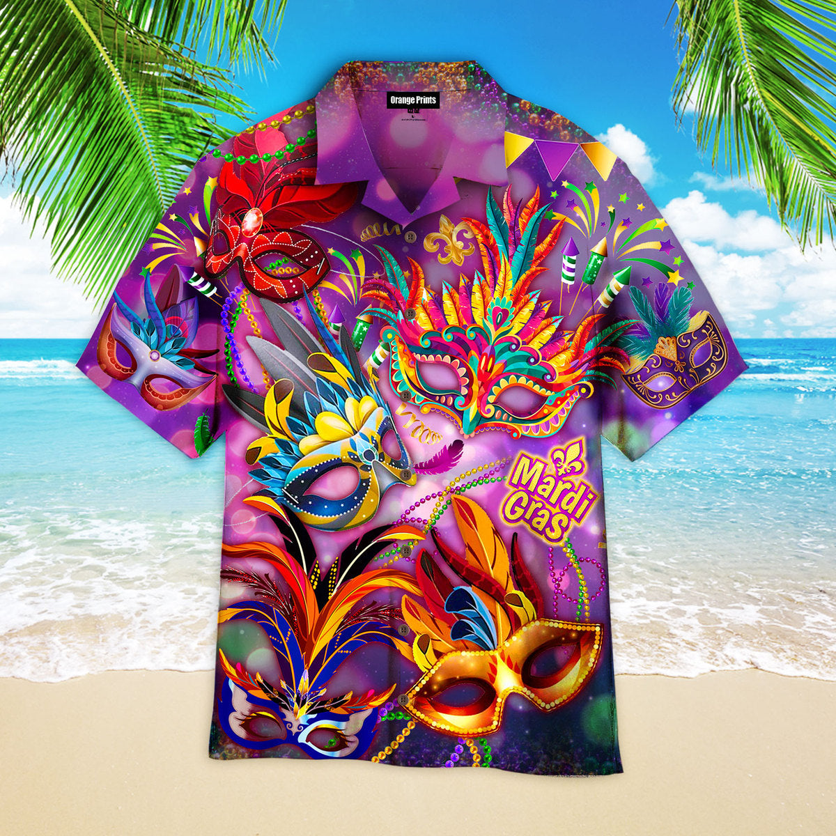 Mardi Gras Mask Hawaiian Shirt For Men & Women