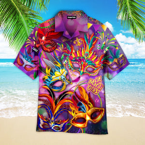 Mardi Gras Mask Hawaiian Shirt For Men & Women