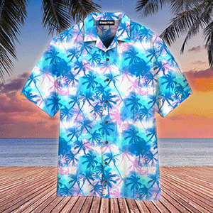 Mens Neon Tropical Hawaiian Shirt For Men And Women WT6442