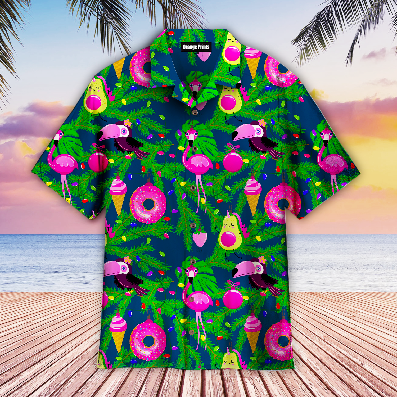 Merry Flamingo On Christmas Day Hawaiian Shirt For Men & Women