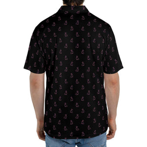 Black Polo Golf Shirt for Men Pink Easter Bunny Festive Rabbit Print Moisture Wicking Short Sleeve Top
