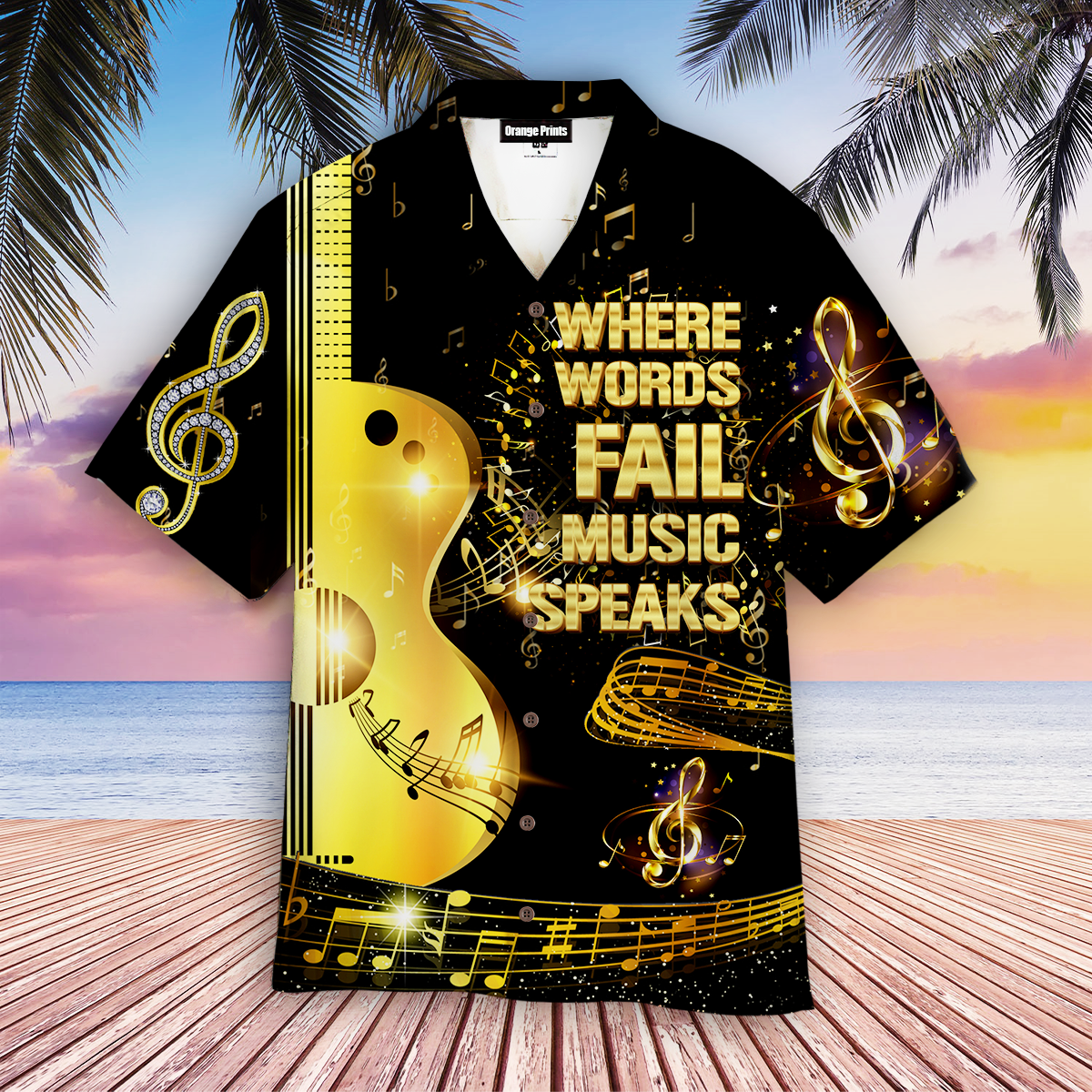 Music Speaks Where Words Fail Hawaiian Shirt For Men & Women