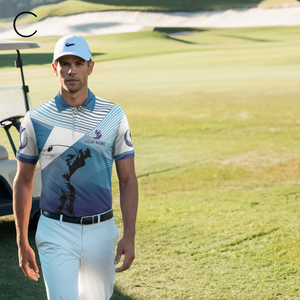 Men's Custom Abstract Blue Background Golf Polo Shirts - Team Golf Tops for Men N7075