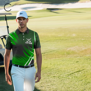 Men's Custom Golf Polo Shirt - Stylish Golfing Gift for Teams | Green N7487