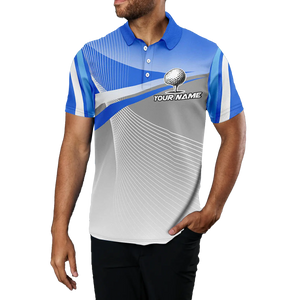 Men's Blue Custom Golf Polo Shirt - Premium Golf Apparel for Men - Unique Golf Gift N7521