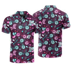 I Love Bicycle Summer Bike Colorful Polo Shirt For Men