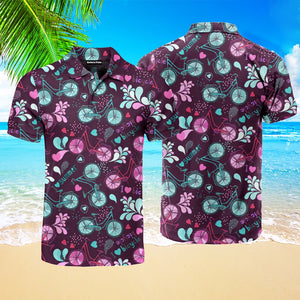 I Love Bicycle Summer Bike Colorful Polo Shirt For Men