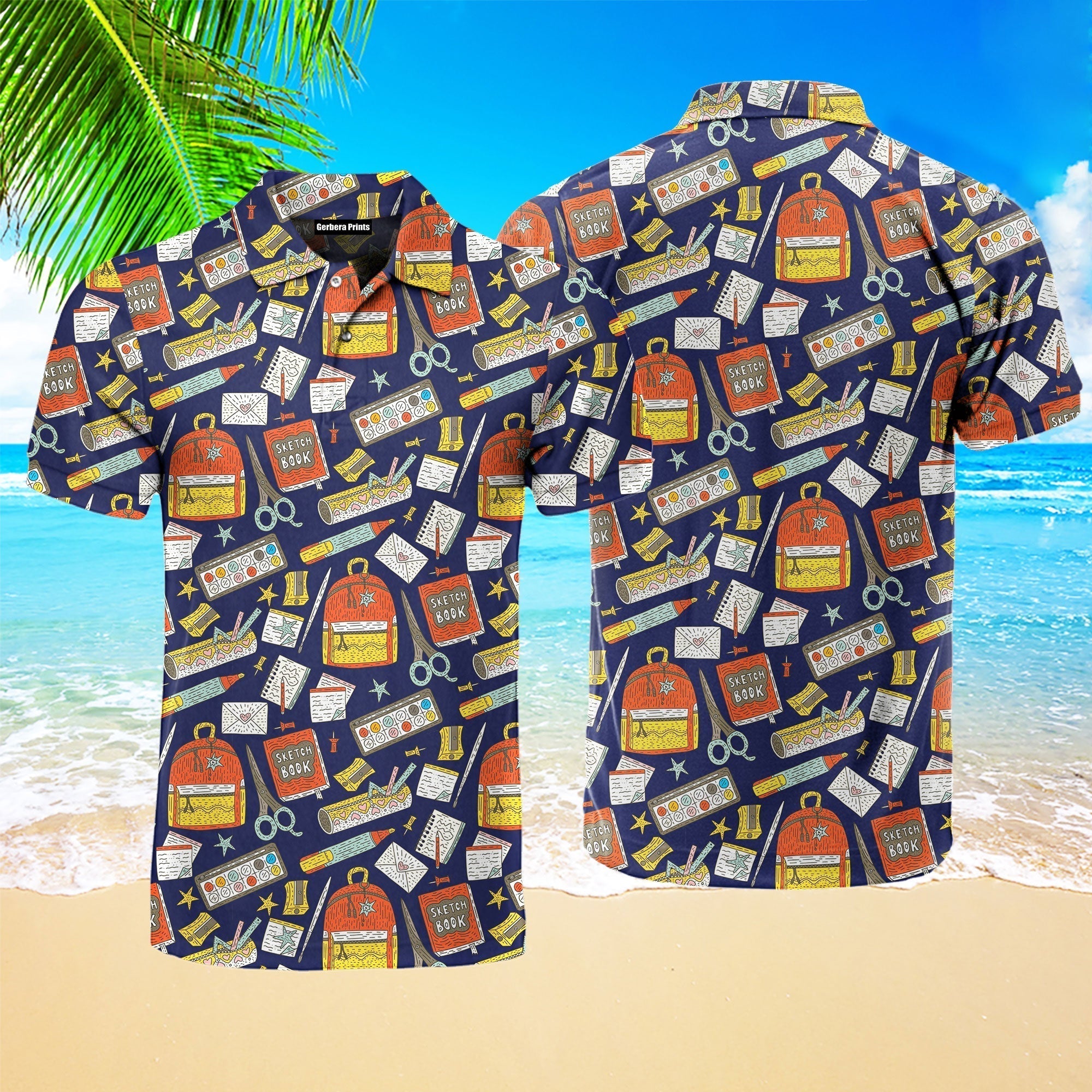 Back To School Stationery Teacher Student Gift Polo Shirt For Men