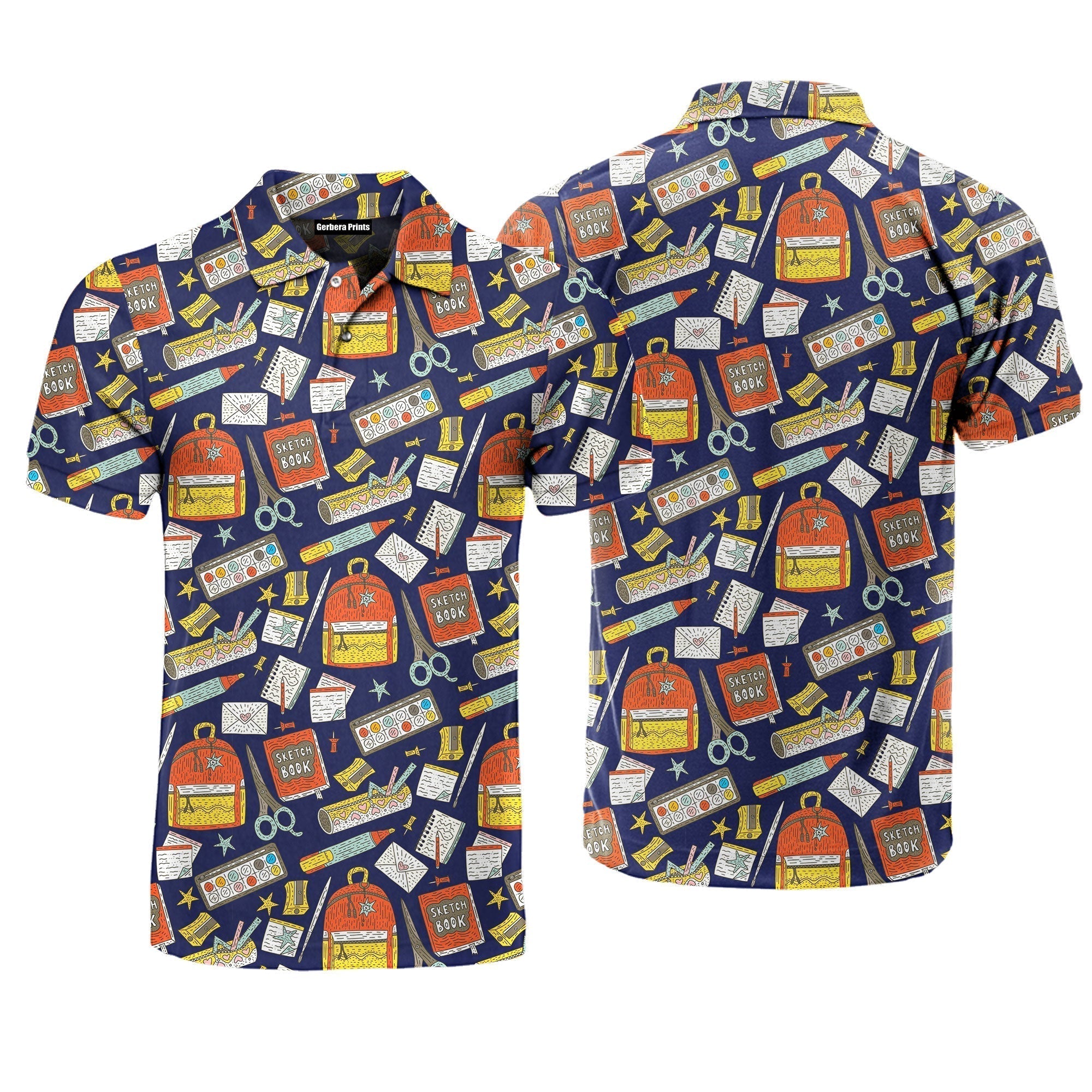 Back To School Stationery Teacher Student Gift Polo Shirt For Men