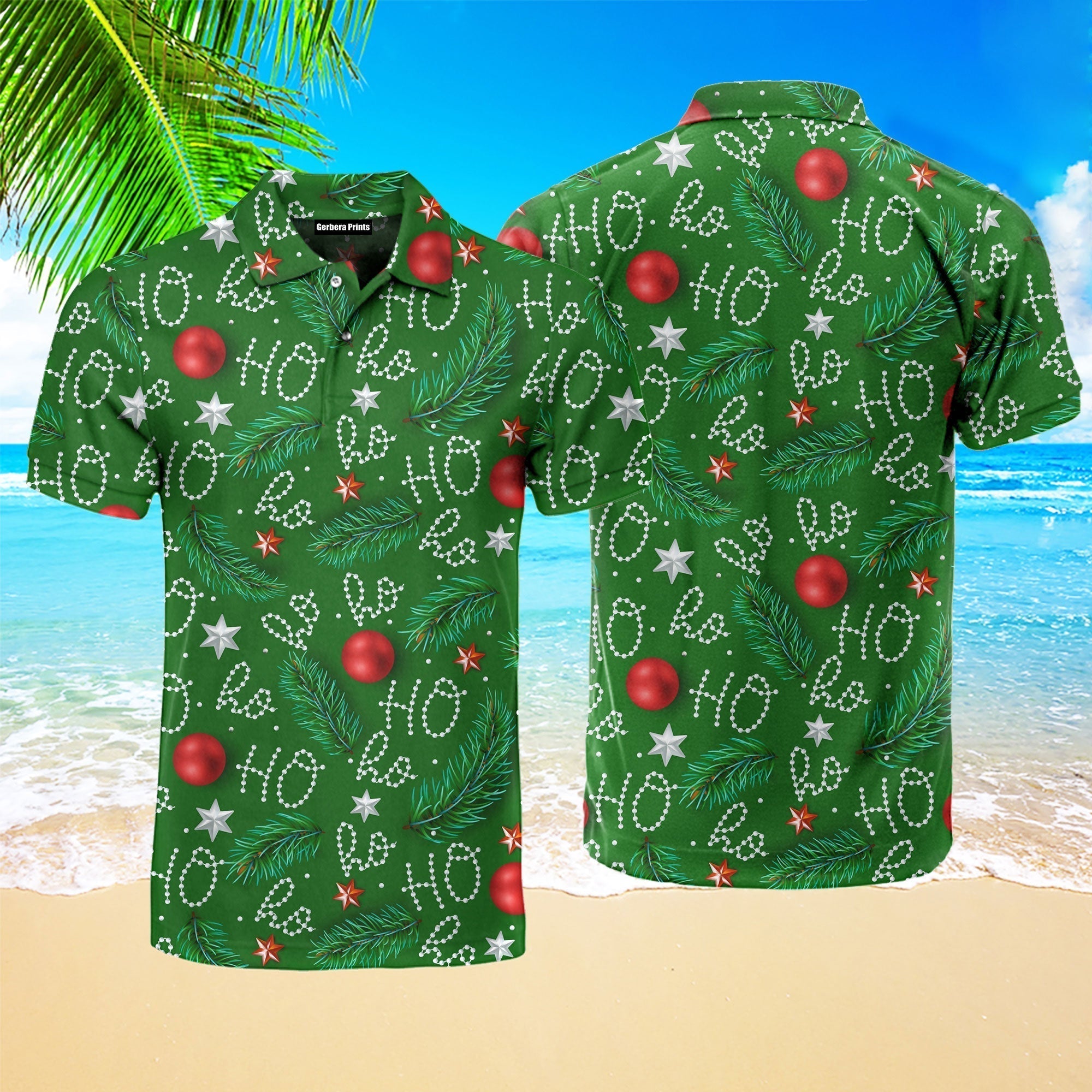 Santa Ho Ho Ho Polo Shirt For Men