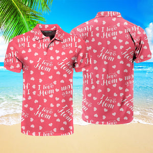 I Love Mom Gift For Best Mom Polo Shirt For Men