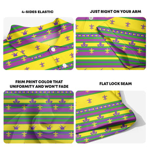 Striped Mardi Gras Polo Shirt For Men 