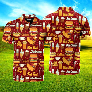 All I Need Is Love And A Tasty Fast Food Polo Shirt For Men