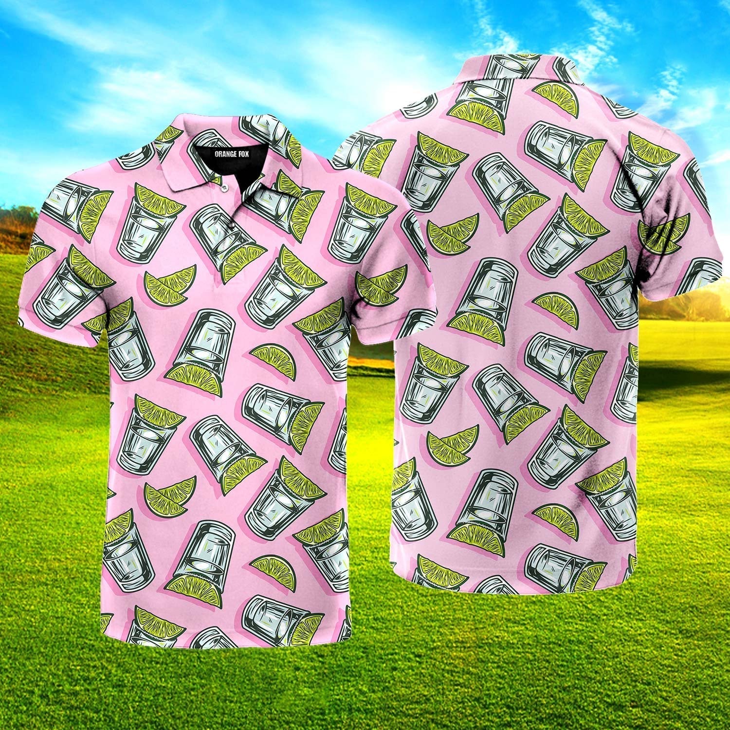 Cocktail Tequila With Lime Polo Shirt For Men