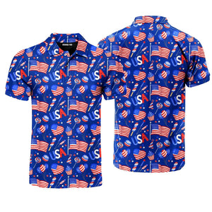 4th Of July Independence Day America Festive Polo Shirt For Men
