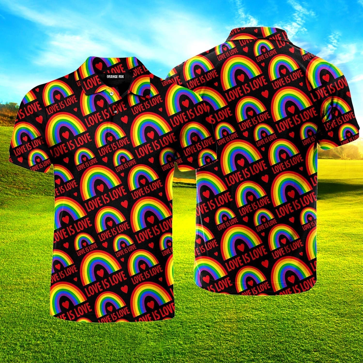 Love Is Love LGBT Pride Polo Shirt For Men