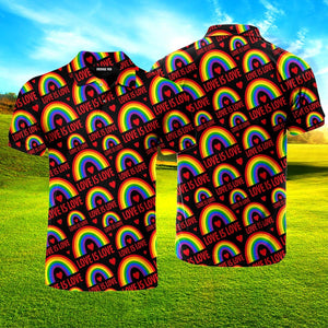 Love Is Love LGBT Pride Polo Shirt For Men