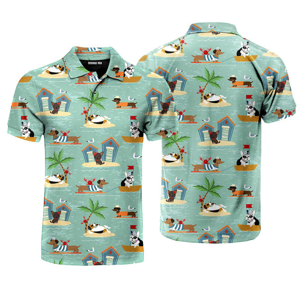 Dogs On Vacations Polo Shirt For Men