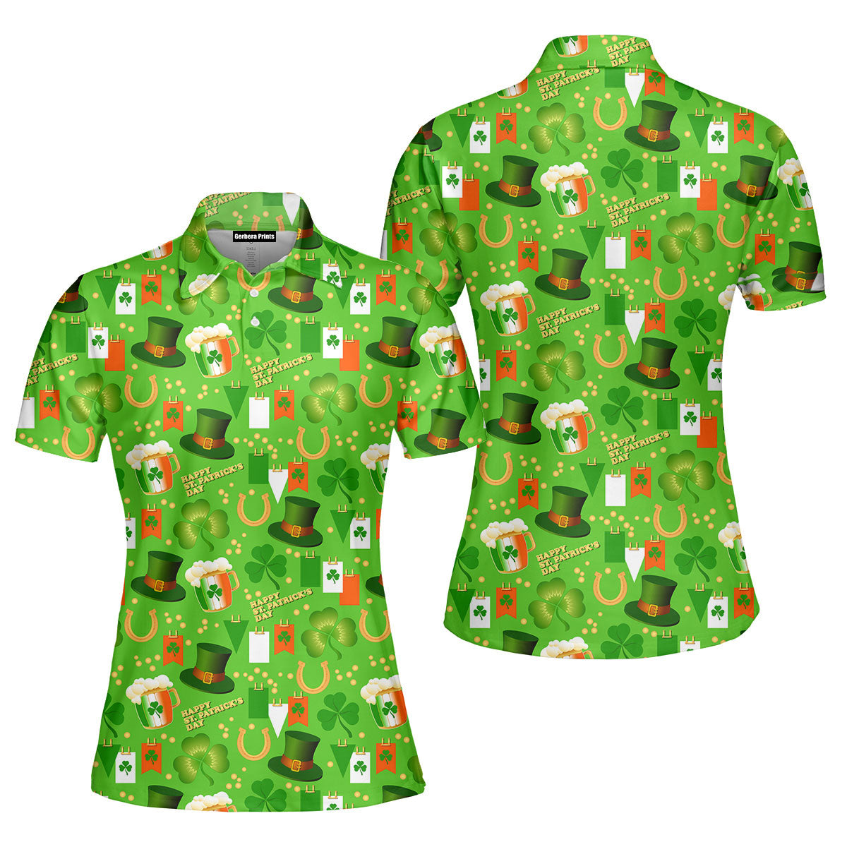 Happy St Patricks Day Polo Shirt For Women