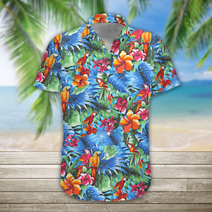 Parrot Flower Hawaiian Shirt For Men & Women