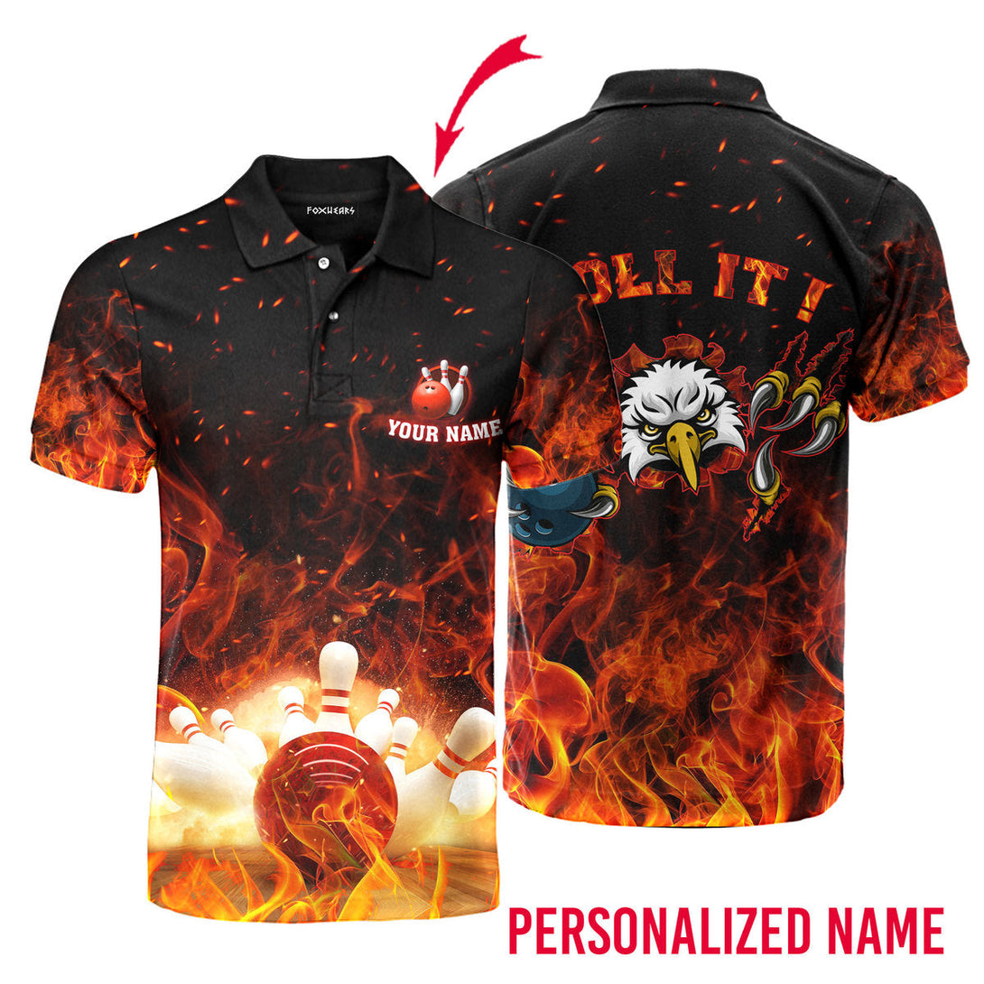 Persionalized Name Bowling Lets Roll It Custom Name Polo Shirt For Men & Women